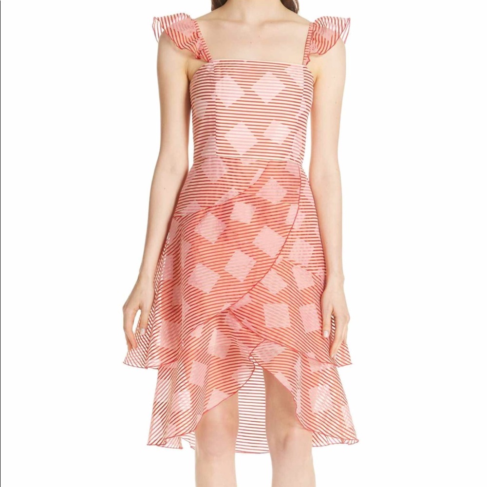 Azura waterfall ruffle midi dress